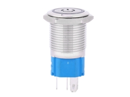 Interruptor de Metal com Led Branco para Carros e Barcos
