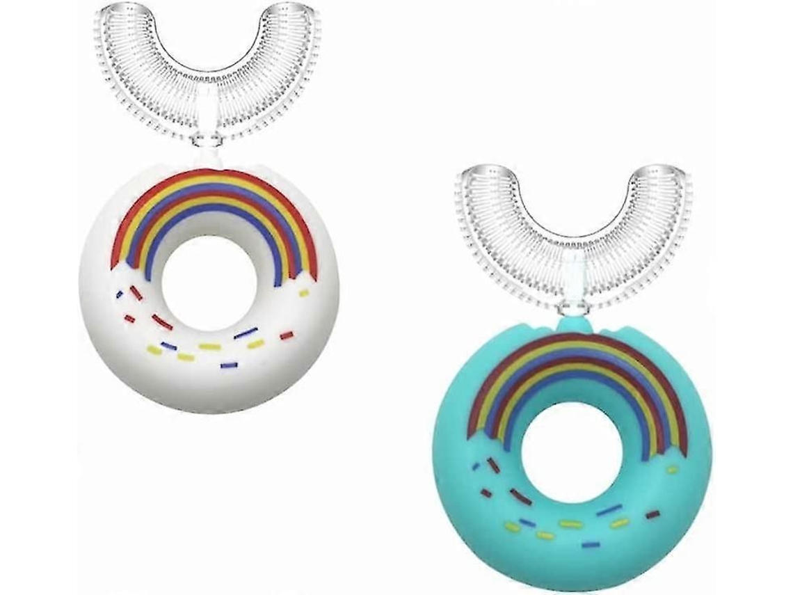 Escova de Dentes Infantil em Formato U, com Cabeça Silicone Macia, Limpeza Oral Completa 360 ​​graus e Função D Massagem Dental. GOKOCO
