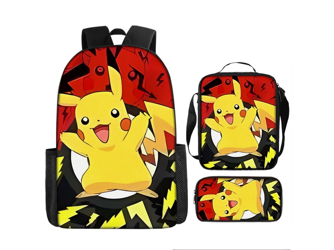 Conjunto De Mochila Infantil De Três Peças Com Estampa De Fada: Mochila + Mochila De Viagem Diagonal + Estojo, Modelo 32