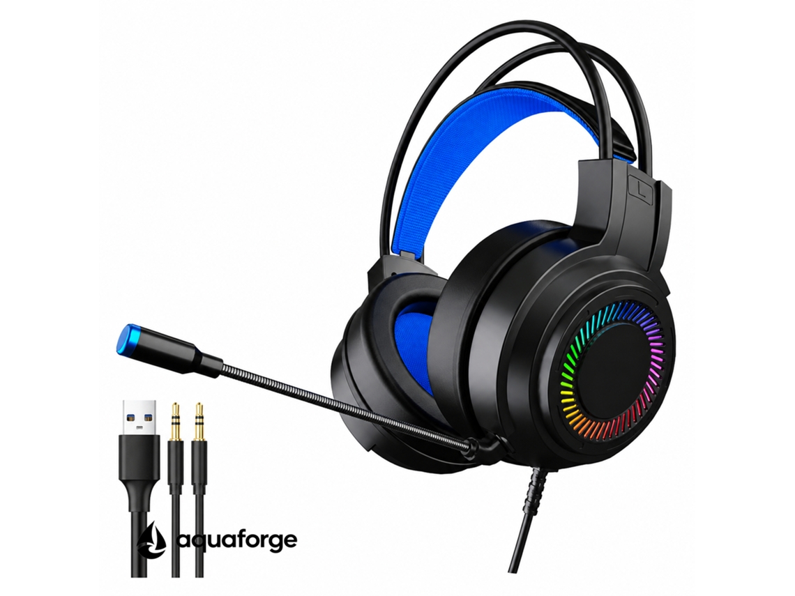 Headset Gaming Com Microfone Cancelamento De Ruído Led Som Estéreo 3,5 Mm
