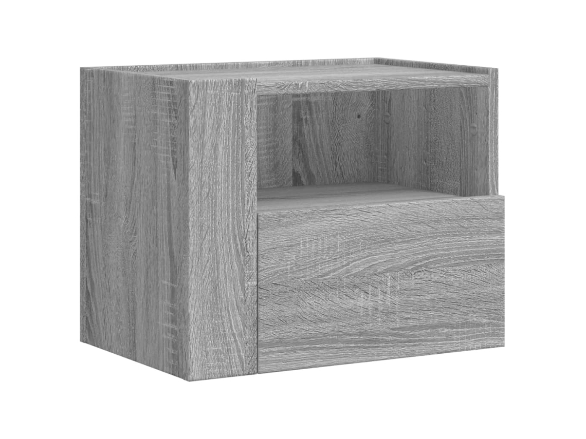Mesa de Cabeceira de Parede MAISON EXCLUSIVE Cinzento Sonoma (45x30x35 cm)