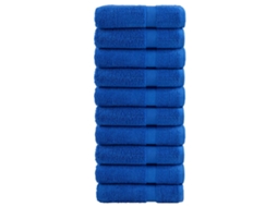 Vidaxl Toalhas De Mãos Premium Solund 10 Pcs 50x100 Cm 600 Gsm Azul