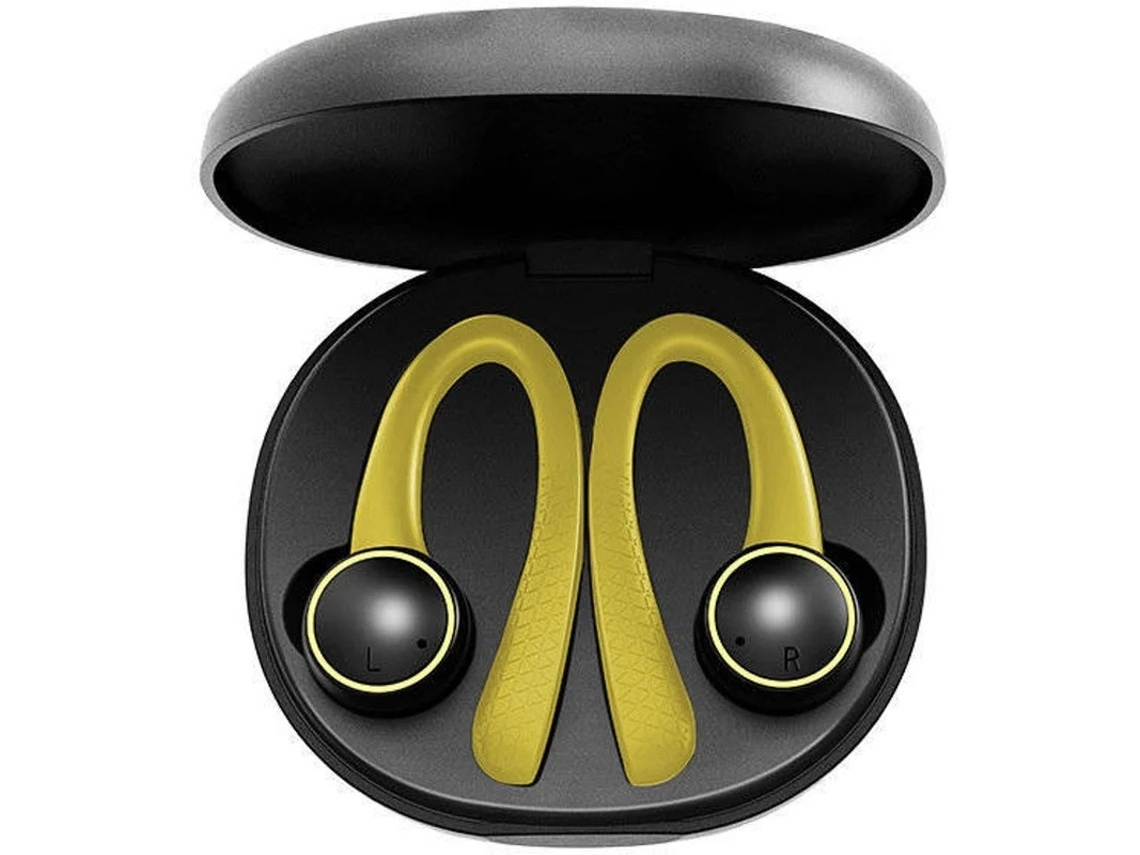 Auriculares Bluetooth True Wireless (in Ear - Microfone - Noise Cancelling - Amarelo)