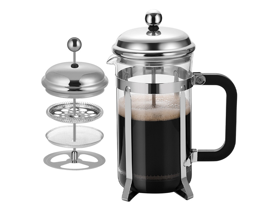 Cafeteira, Prensa Francesa Com Filtro De Aço Inoxidável, Alça Sem Bpa Brilvibera (350 Ml)