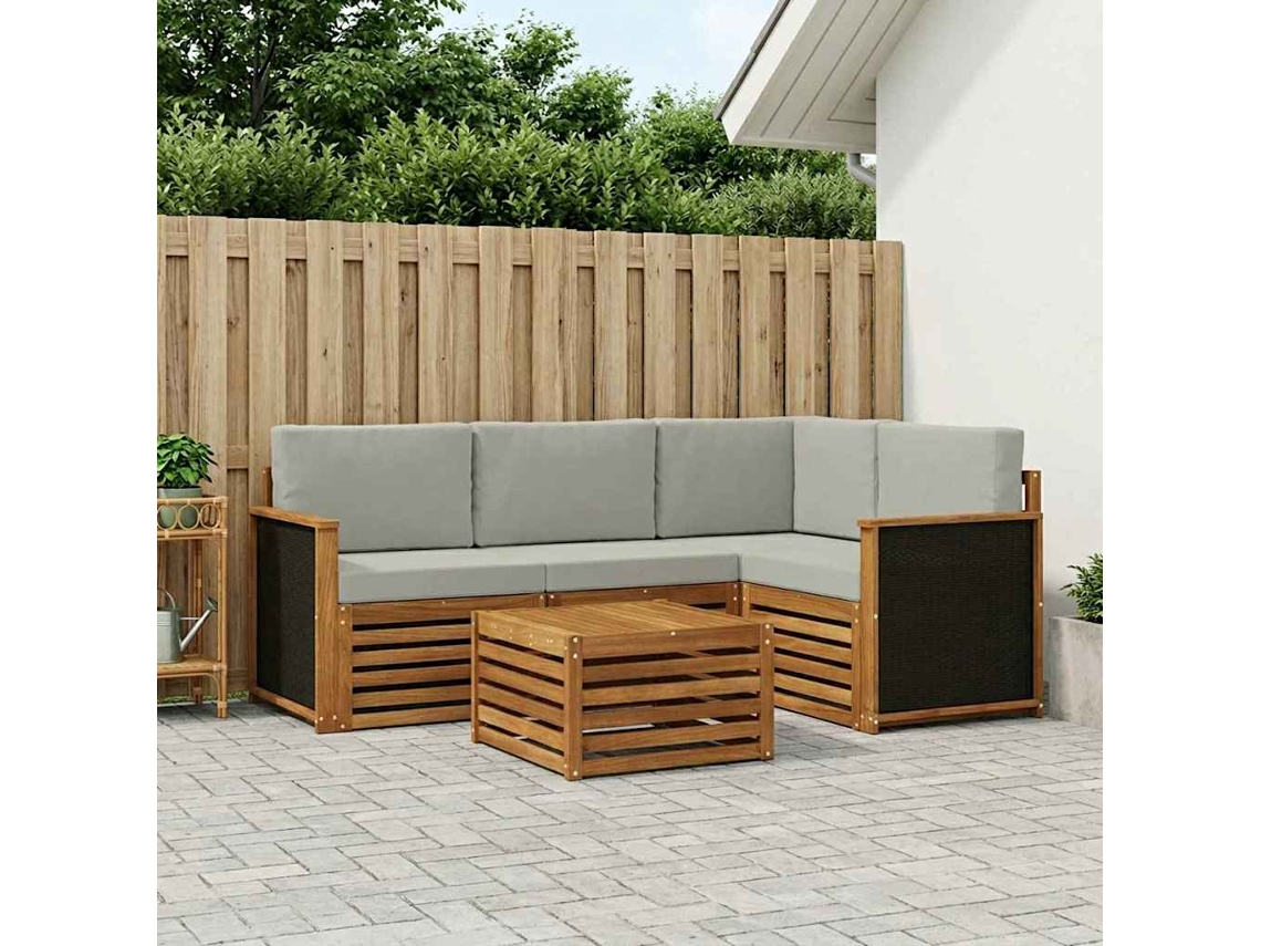 Vidaxl Conjunto De Sofás Para Exterior 5 Unid. Poliéster