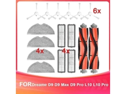 Peças De Reposição Para Aspirador De Pó Dreame D9, D9 Max, D9 Pro, L10, L10 Pro, Escova De Cabeça, Escova Lateral Xf33 Brilvibera