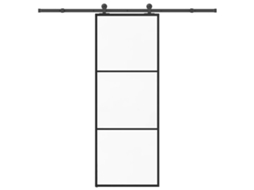 Sliding Door, Sliding Doors Vidaxl Preto Vidro (76 X 205 Cm (213.5 Cm))