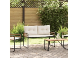 Vidaxl Banco De Camada De Madeira 114 X 55 X 77 Cm Creme Retangular