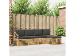Vidaxl Conjunto De Sofás Para Exterior 5 Pcs Branco E Antracite