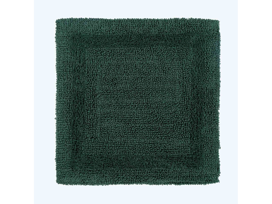 Homescapes Reversible Cotton Shower Mat Forest Green