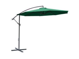 Guarda sol CHEZMOI, jardim, 3x2,5 m, inclinável, base em cruz, manivela, aço e poliéster