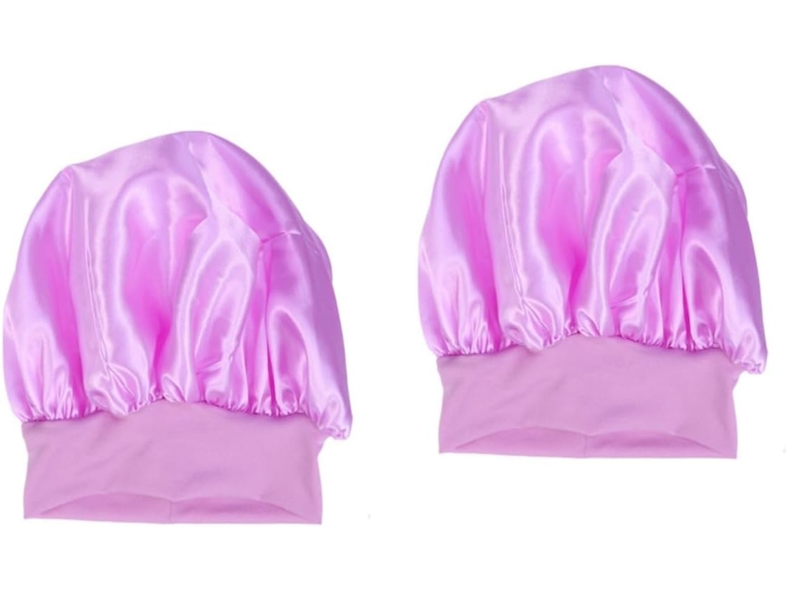 Conjunto De Touca E Gorro Para Quimioterapia Com Faixa Elástica De Cetim Em Duas Peças, Com Faixa Larga E Acessórios Para Cabelo.