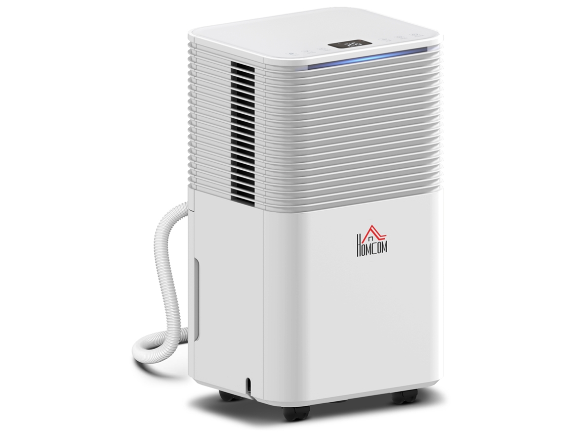 Deshumidificador 10l/dia Silencioso com 3 Modos Pantalla Led Temporizado 24h Bloqueo Infantil Y Drenaje Continuo Branco ESSÊNCIACASA
