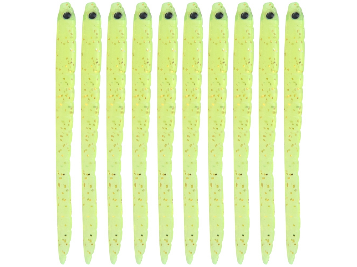 10 Iscas de Minhoca de Silicone para Pesca