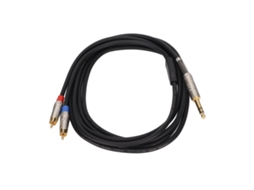 Cabo de Microfone EOOCOO (divisor 6.35mm 1/4" Trs para 2rca)