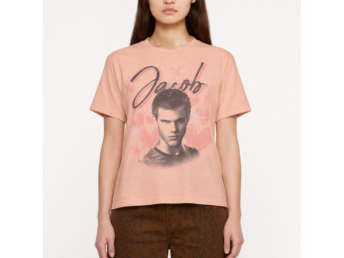 Rockinstone Twilight Jacob Hearts Graphic T-shirt Size:xxxl