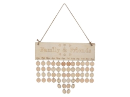 1 Conjunto de Placa de Lembrete de Madeira ALLINLESS