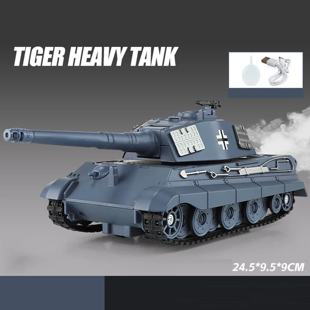 (tanque Pesado Azul) Miniatura Em Escala 1:32 Com Efeitos Sonoros E Luminosos - Peça Decorativa