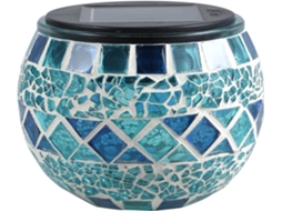 Luminária Solar Externa Azul Transparente, Luz Decorativa Para Gramado E Jardim, Luz Solar Led Decor Gokoco
