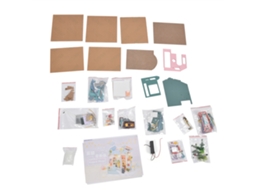 Mali kit de Montagem de Casinha de Bonecas Miniatura Diy com Capa Anti poeira Lucky Snack Shop