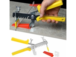 Lurelia Kit Nivelador De Azulejos, 600 Clipes E 200 Cunhas, 1,5 Mm, Vermelho Para Piso E Parede