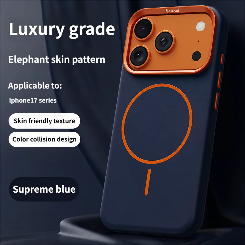 (azul Escuro, Iphone 17 Pro) Capa Magnética Para Celular, Compatível Com Carregamento Sem Fio Magsafe, Oferece Proteção Completa.