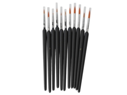 11 Pincéis De Pintura Àquarela Com Pelo De Comadreja Conjunto Para Àquarela, Acrílico, Óleo - Estudantes E Amadores