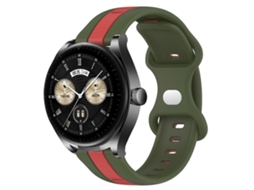 Pulseira De Silicone Bicolor Com Fecho Borboleta De 20 Mm Para Huawei Watch Buds