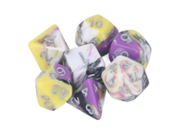 Primerox 7pcs Dados Poliédricos de Acrílico para Rpg e Jogos de Tabuleiro Tipo 3