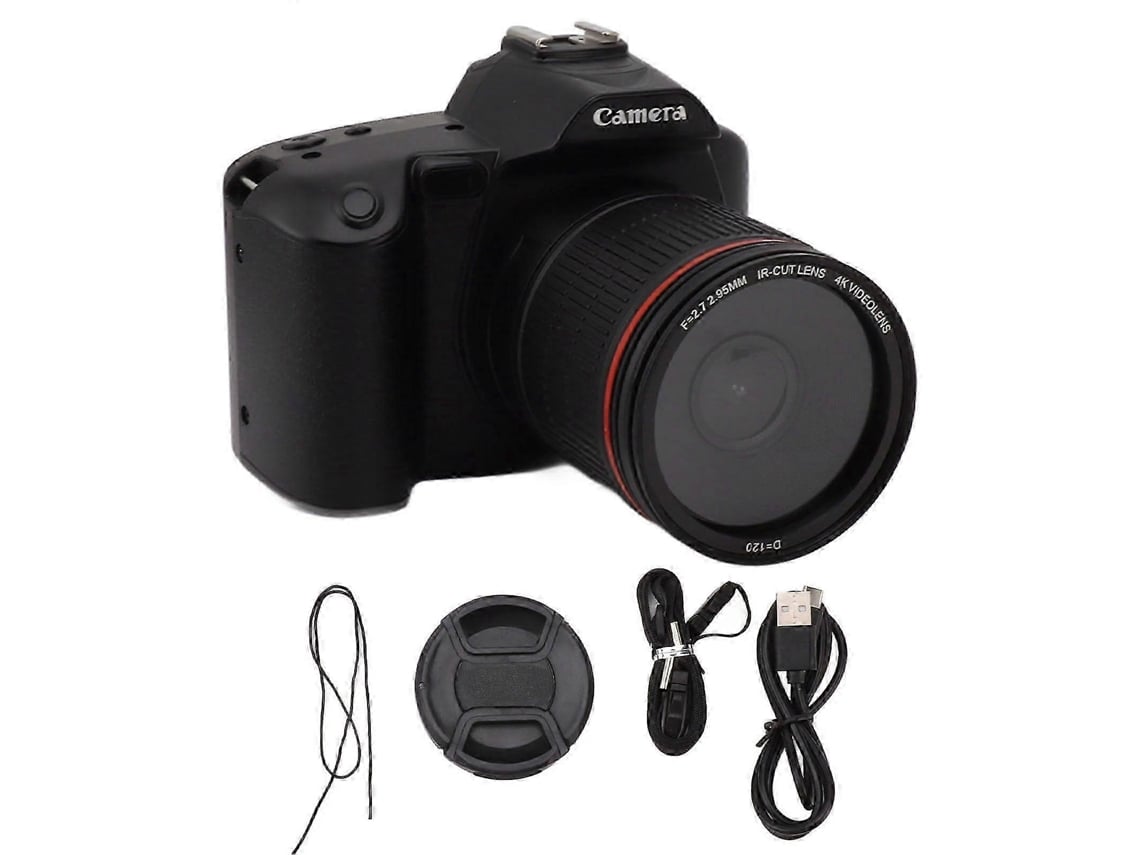 Câmara Digital 4k 64mp Com Ecrã Ips De 3 Polegadas E Zoom 16x