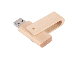 HURRISE Disco de Armazenamento Giratório de Madeira Flash Drives Armazenamento Usb 2.0 U Disk 128G Acessório de Computador