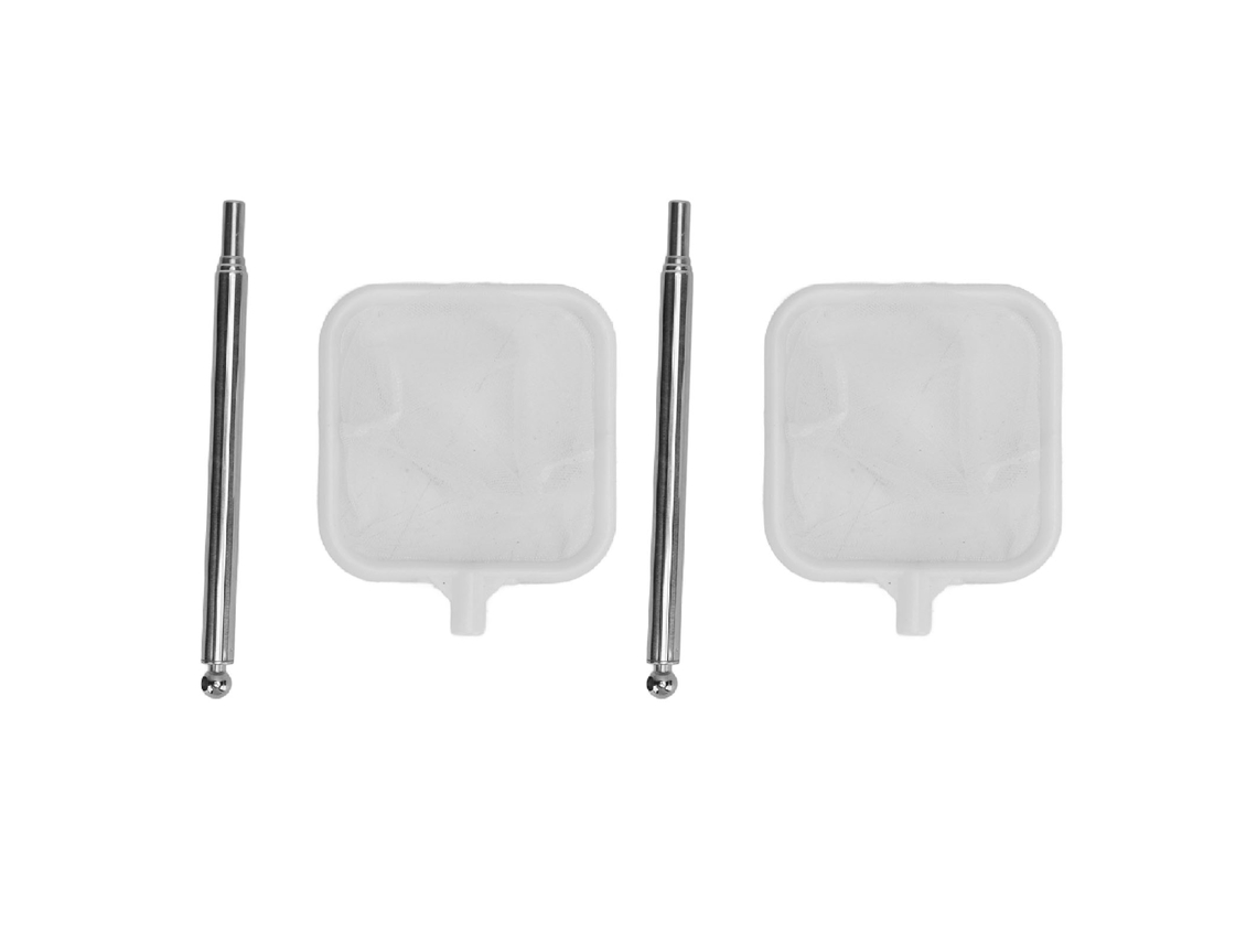 Rede para Camarões de Aquário com Cabo Extensível, Malha Fina, para Peixes Pequenos, Ovos e Detritos, 2pcs | S/MARCA