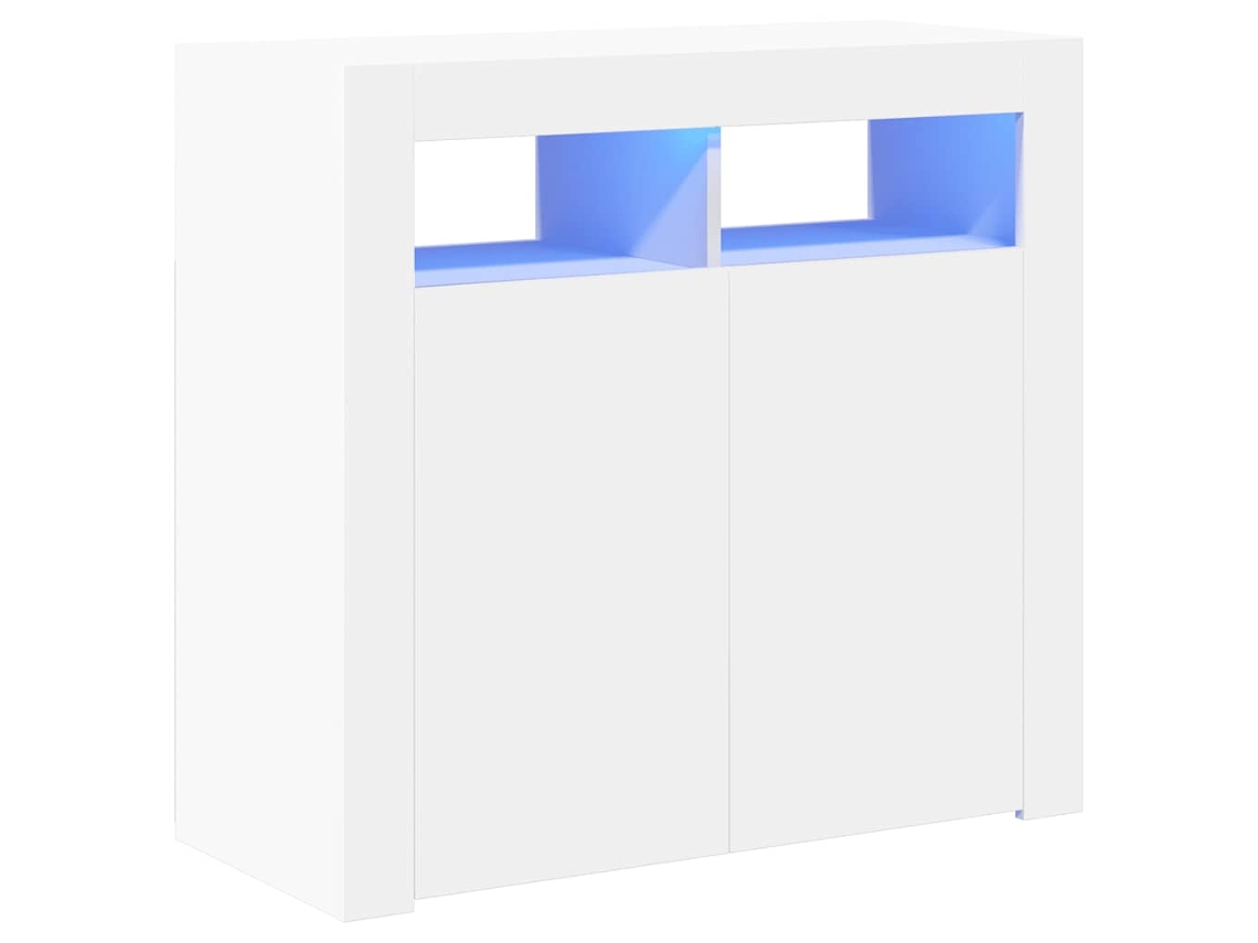 Sideboard, Sideboards Vidaxl Branco Madeira Processada (80 X 35 X 75 Cm)