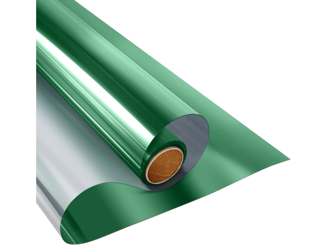 Película De Janela Privacidade, Película De Janela De Vidro Perspectiva Espelhado, Bloqueio Uv (verde-prateado 30 Cm X 500 Cm) Spqment
