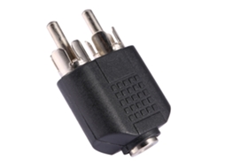 Adaptador Estéreo Conversor 3.5mm Para 2 Rca Macho/hembra