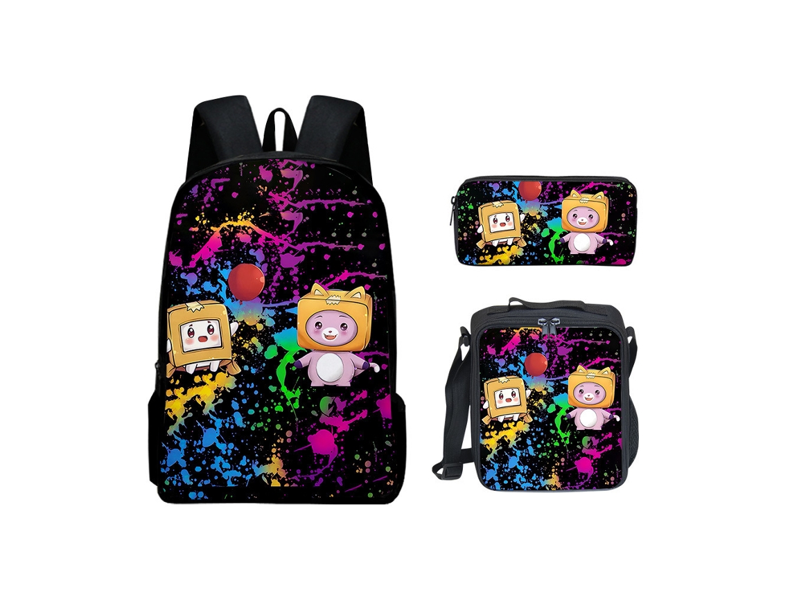 Mochila KOHREE Estudantil de Três Peças Carton Villa