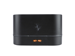 KOFIHETY Difusor De Aroma Mini Silencioso Colorido Com Luz De Chama Para Óleos Essenciais Em Casa Ou Escritório Preto