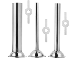 Unomor Conjunto De 6-funis Aço Inoxidável Para Enchimento Linguiça, Acessório Para Moedor De Carne, Funis Lisos E Fáceis