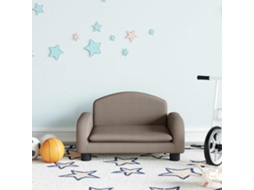 Vidaxl Sofá Infantil 50x40x30 Cm Tecido Cinzento-acastanhado