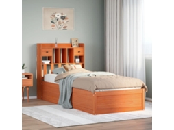 Cama Sem Colchão 90x200 Cm Pinho Maciço Castanho-mel