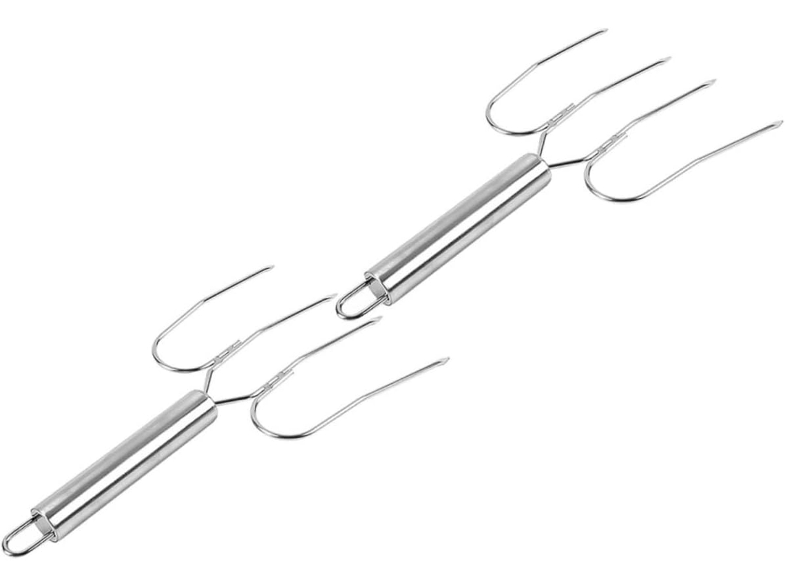Garfos Para Peru Pretyzoom, Conjunto De 2 Peças, Em Aço Inoxidável, Para Churrasco, Utensílios De Cozinha, Pinça Para
