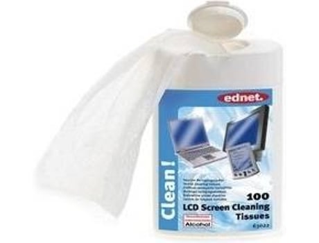 Kits de limpeza de equipamento EDNET LCD Screen Cleaner Tissues 100 Sheets