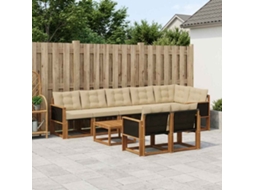 Vidaxl Conjunto De Sofás Para Exterior 9 Pcs Natural E Bege
