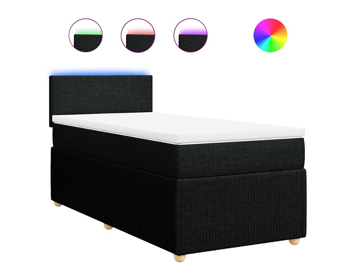 Box Spring Bed, Box Spring Beds Vidaxl Preto Tecido (80 X 200 Cm)