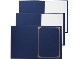 Conjunto de 3 camadas para certificados Homoyoyo em papel azul escuro com camada branca, porta-documentos multifuncional