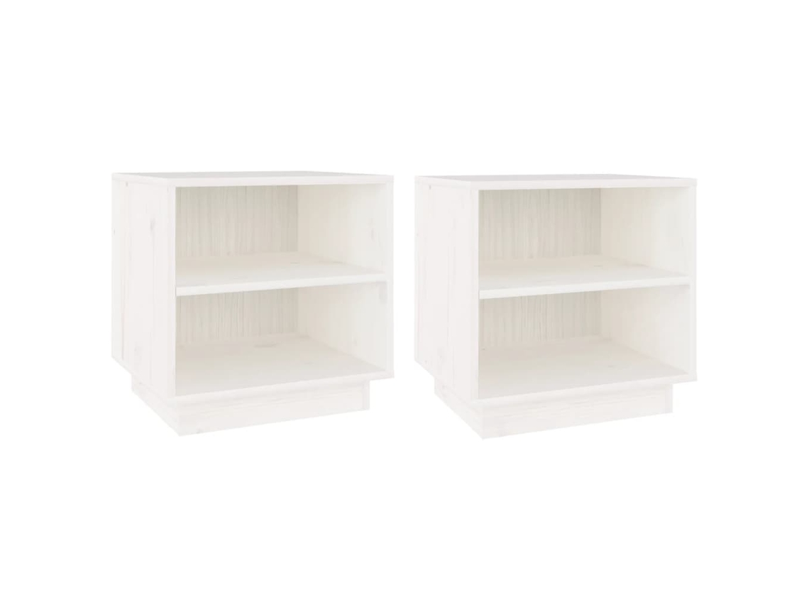 Bedside Cabinet, Bedside Cabinets Vidaxl Branco Madeira De Pinho (n/a)