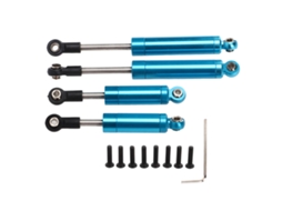 Amortecedores Dianteiro E Traseiro De Metal Para Carro Rc Axial 1/18 Com Mola Elástica E Cnc Azul