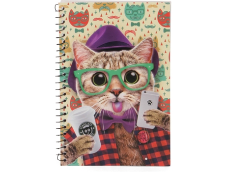 Bloco de Notas KRAZYMALS Cat (21x15x1cm)