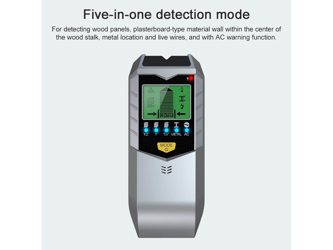 Detector de Parede Digital com Lcd Scanner de Metal e Madeira | S/MARCA