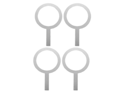 4 Anéis de Aço Inoxidável para Formas de Assar com Alça Antiga para Café e Bebidas 16,5x10x0,2cm Plata